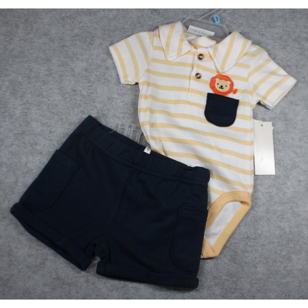 Baby boys lion mini bean 2 pc outfit size 0-3 months